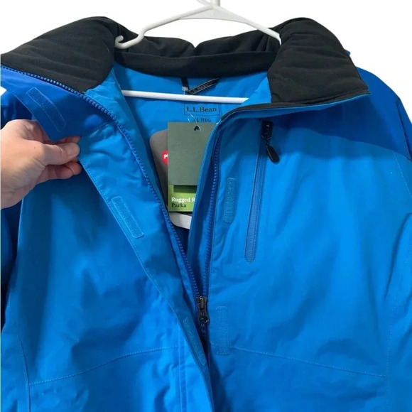 LL Bean Womens Rugged Ridge Parka Coat Jacket Waterproof Primaloft XL Blue - Picture 13 of 16